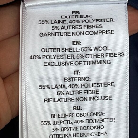 Soia & Kyo Womens Viviana Wool Blend and Quilted Puffer Hooded Coat in Lapis Lrg - Picture 16 of 16